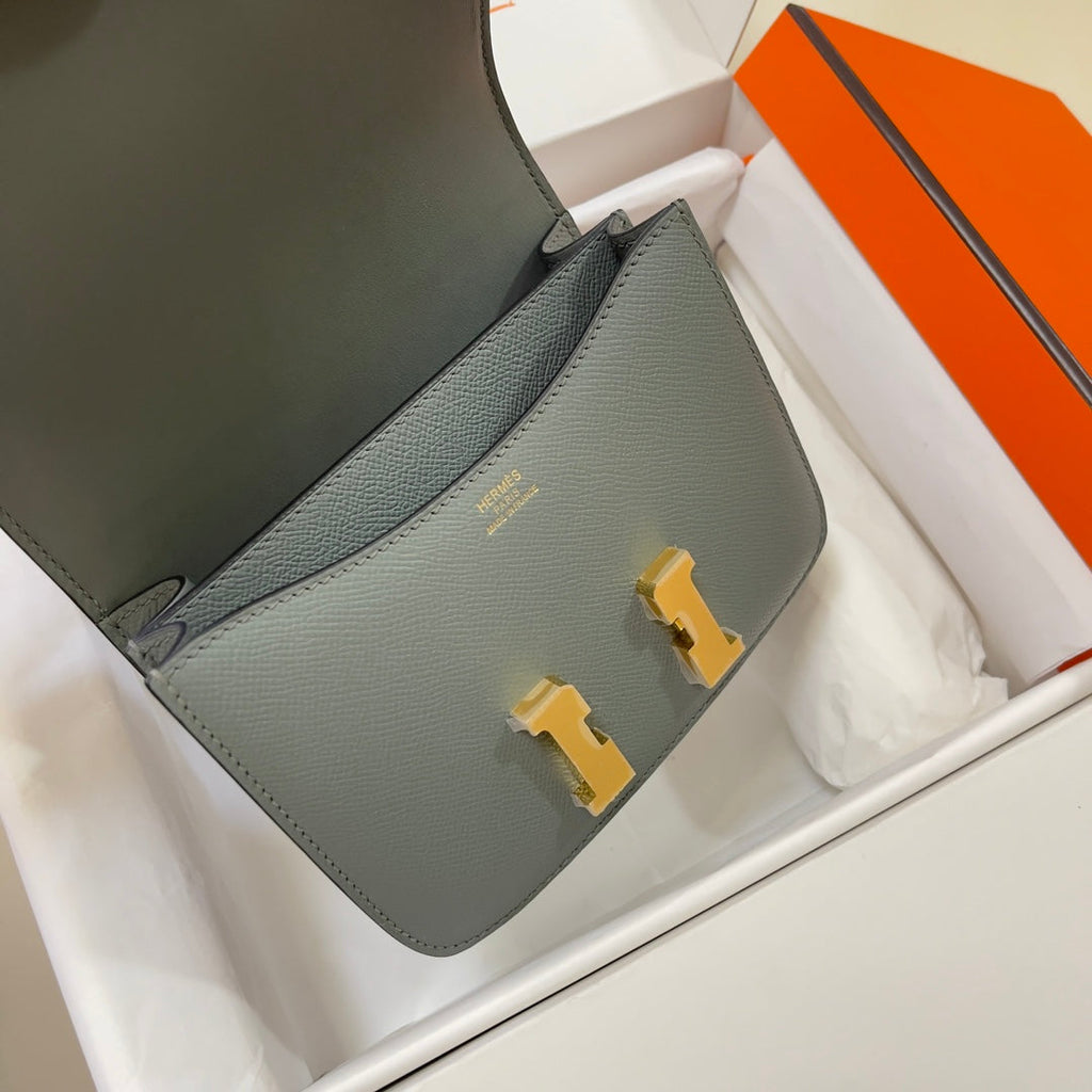 Hermes Constance Bag Dark Gray Epsom Leather Gold H2518