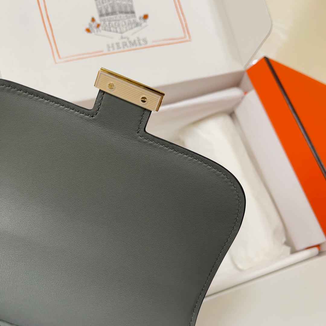 Hermes Constance Bag Dark Gray Epsom Leather Gold H2518