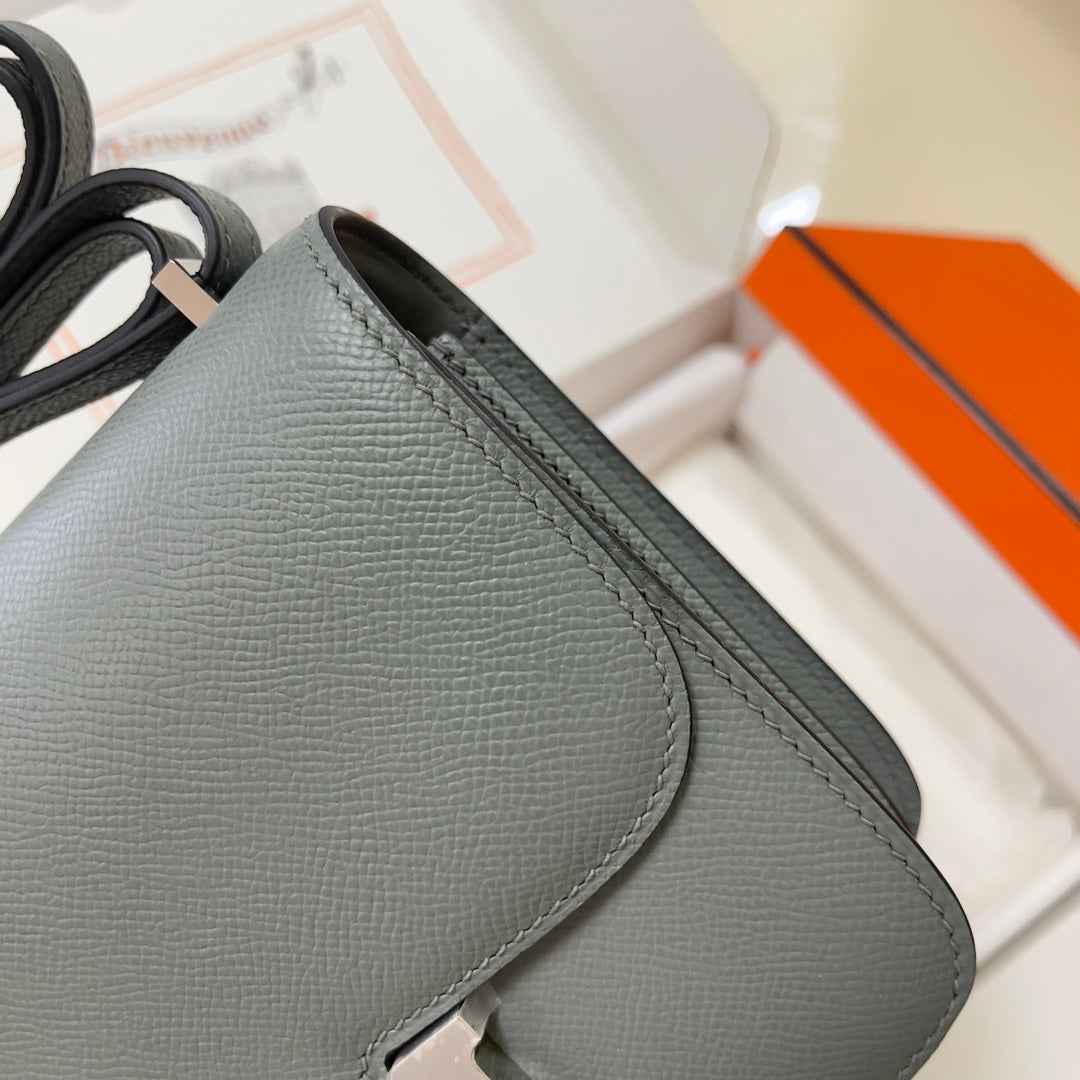 Hermes Constance Bag Dark Gray Epsom Leather Silver H2519