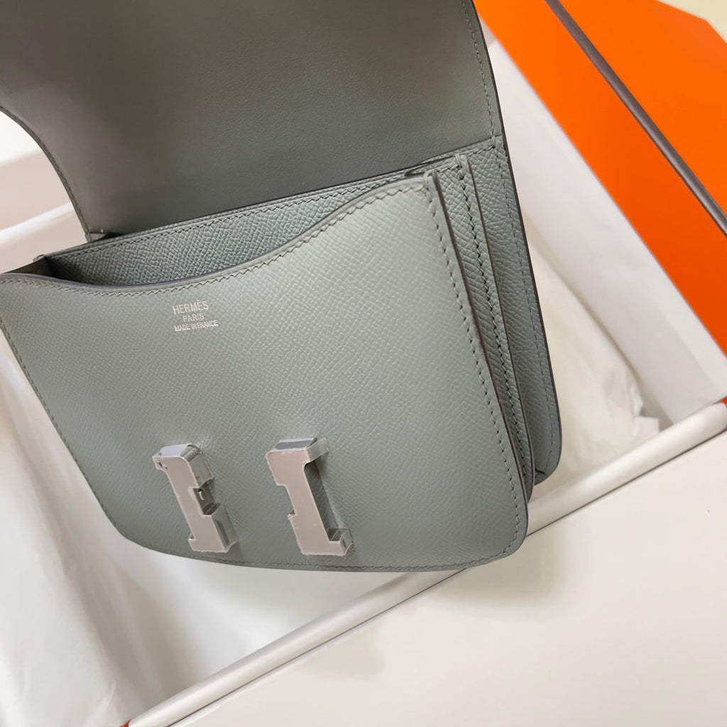 Hermes Constance Bag Dark Gray Epsom Leather Silver H2519