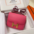 Hermes Constance Bag Dark Pink Epsom Leather Gold H2520