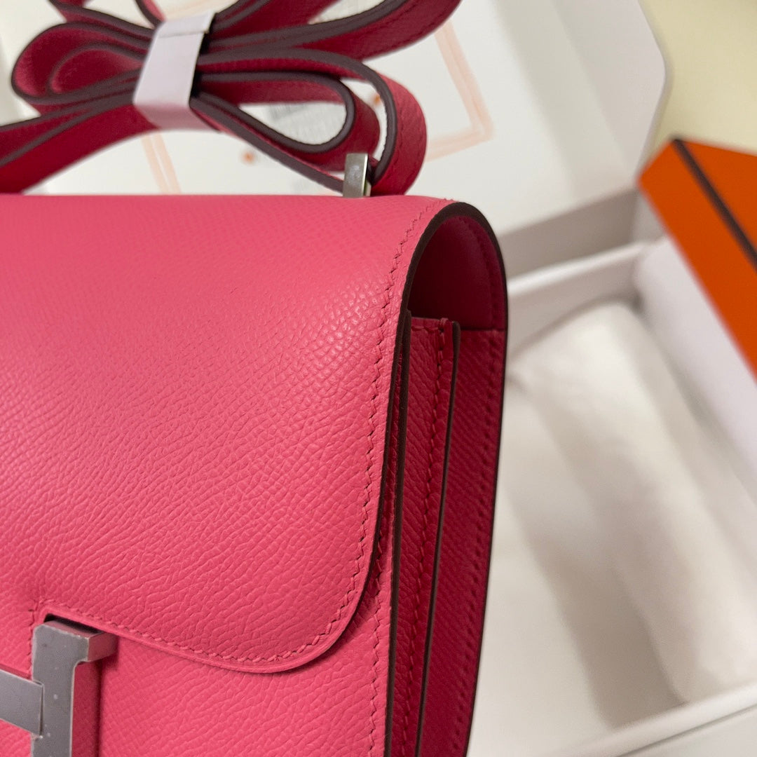 Hermes Constance Bag Dark Pink Epsom Leather Pink H2521