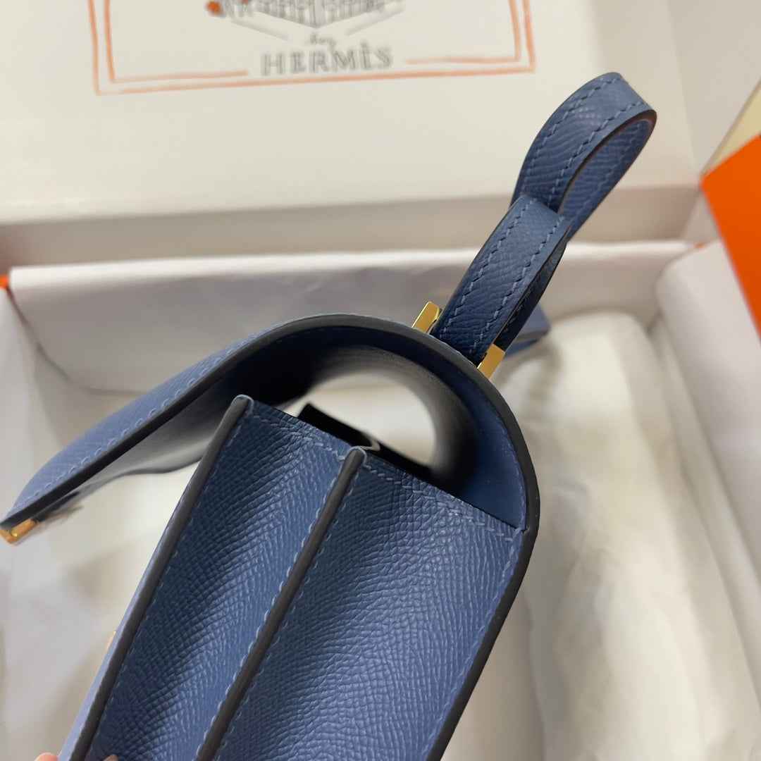 Hermes Constance Bag Dark Blue Epsom Leather Gold H2522