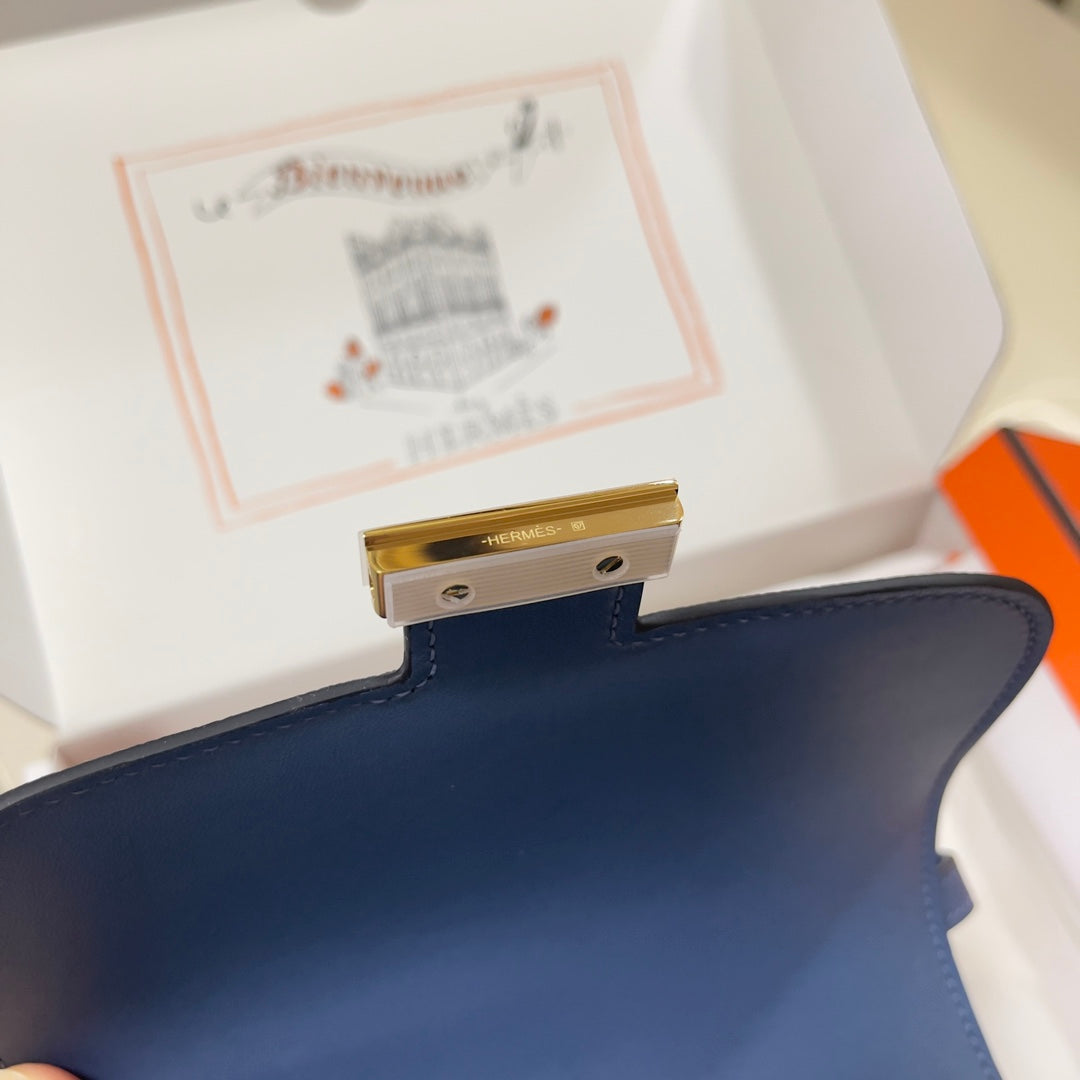 Hermes Constance Bag Dark Blue Epsom Leather Gold H2522