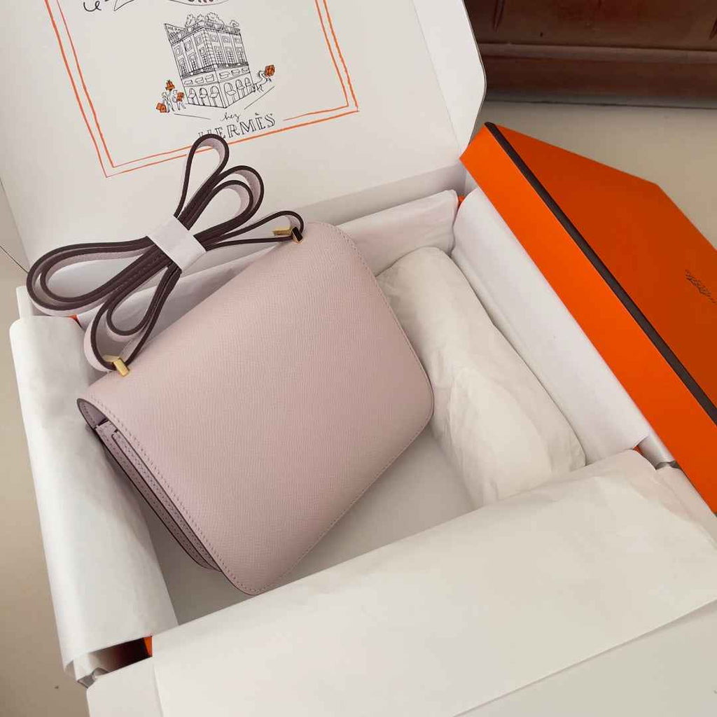 Hermes Constance Bag Light Purple Epsom Leather Gold H2526