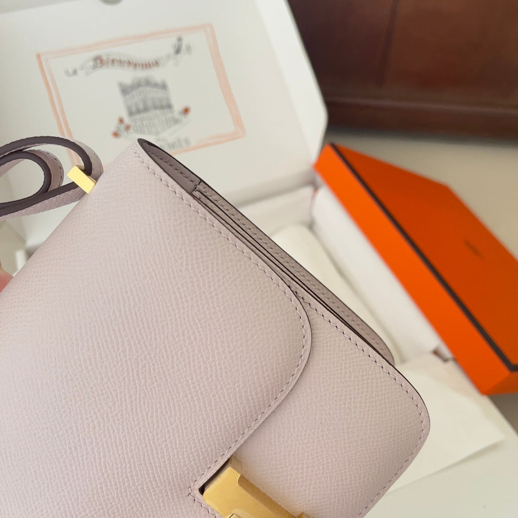Hermes Constance Bag Light Purple Epsom Leather Gold H2526