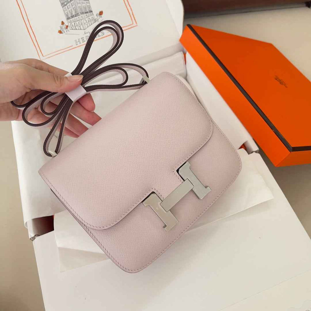 Hermes Constance Bag Light Purple Epsom Leather Silver H2527