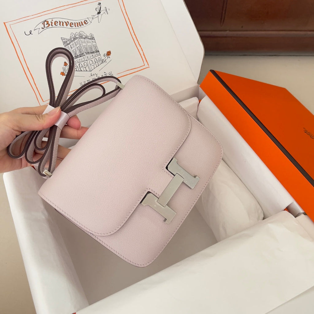 Hermes Constance Bag Light Purple Epsom Leather Silver H2527