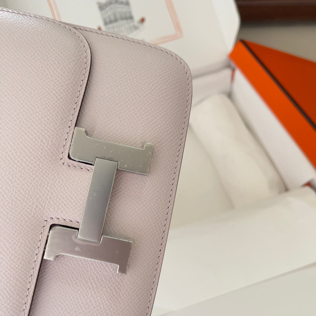 Hermes Constance Bag Light Purple Epsom Leather Silver H2527