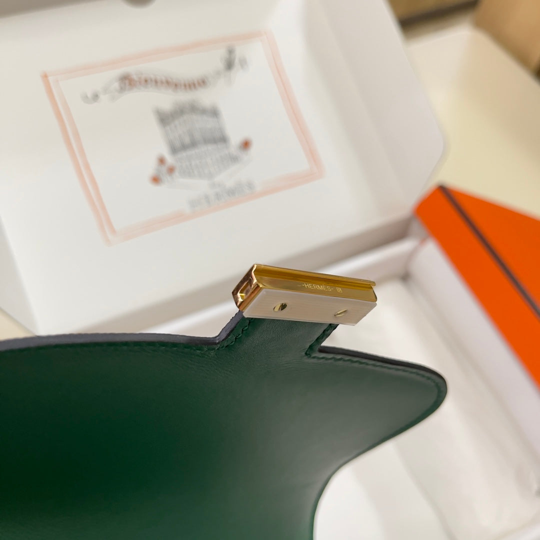 Hermes Constance Bag Dark Green Epsom Leather Gold H2528
