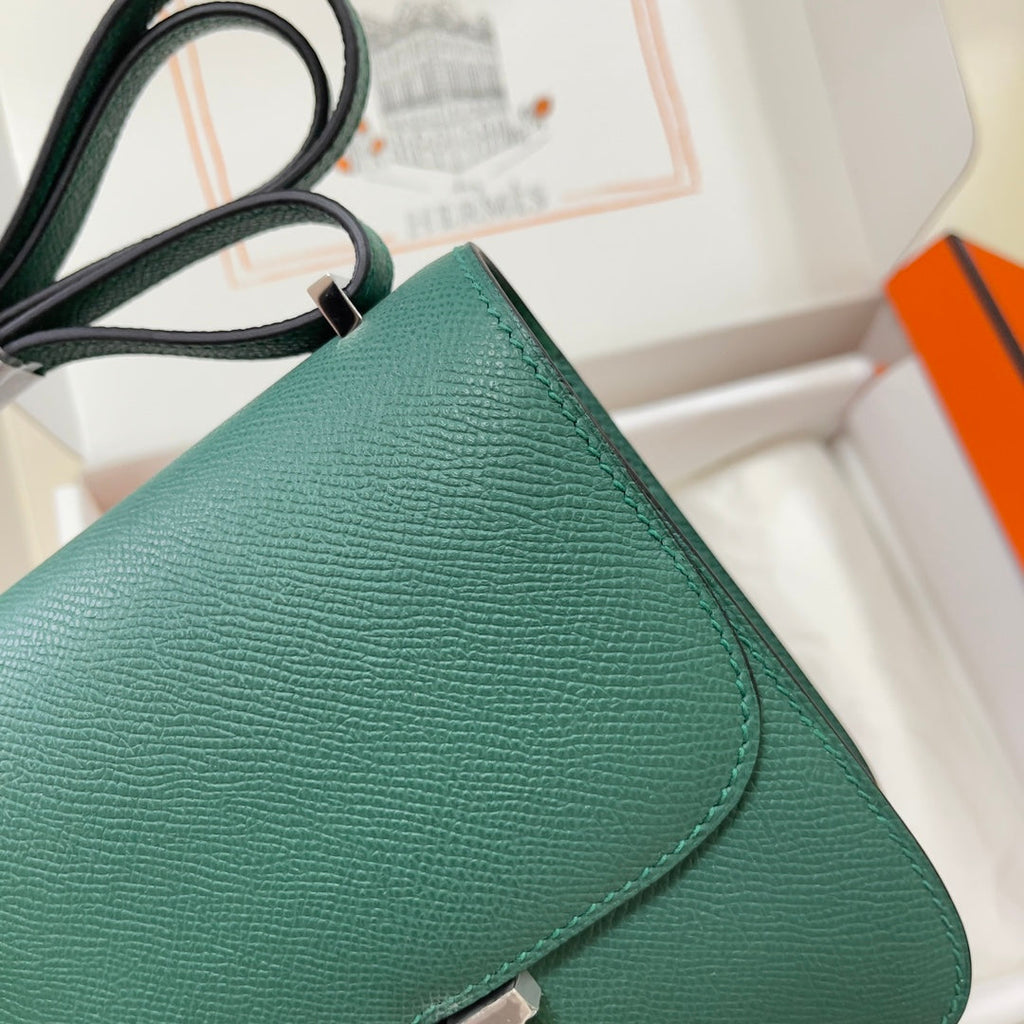 Hermes Constance Bag Dark Green Epsom Leather Silver H2529