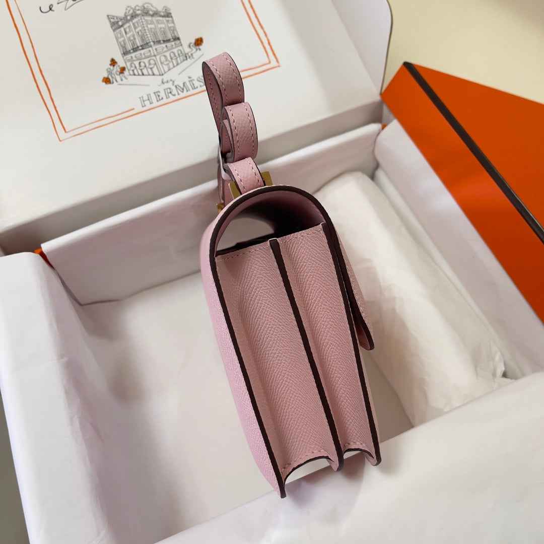 Hermes Constance Bag Light Pink Epsom Leather Gold H2530