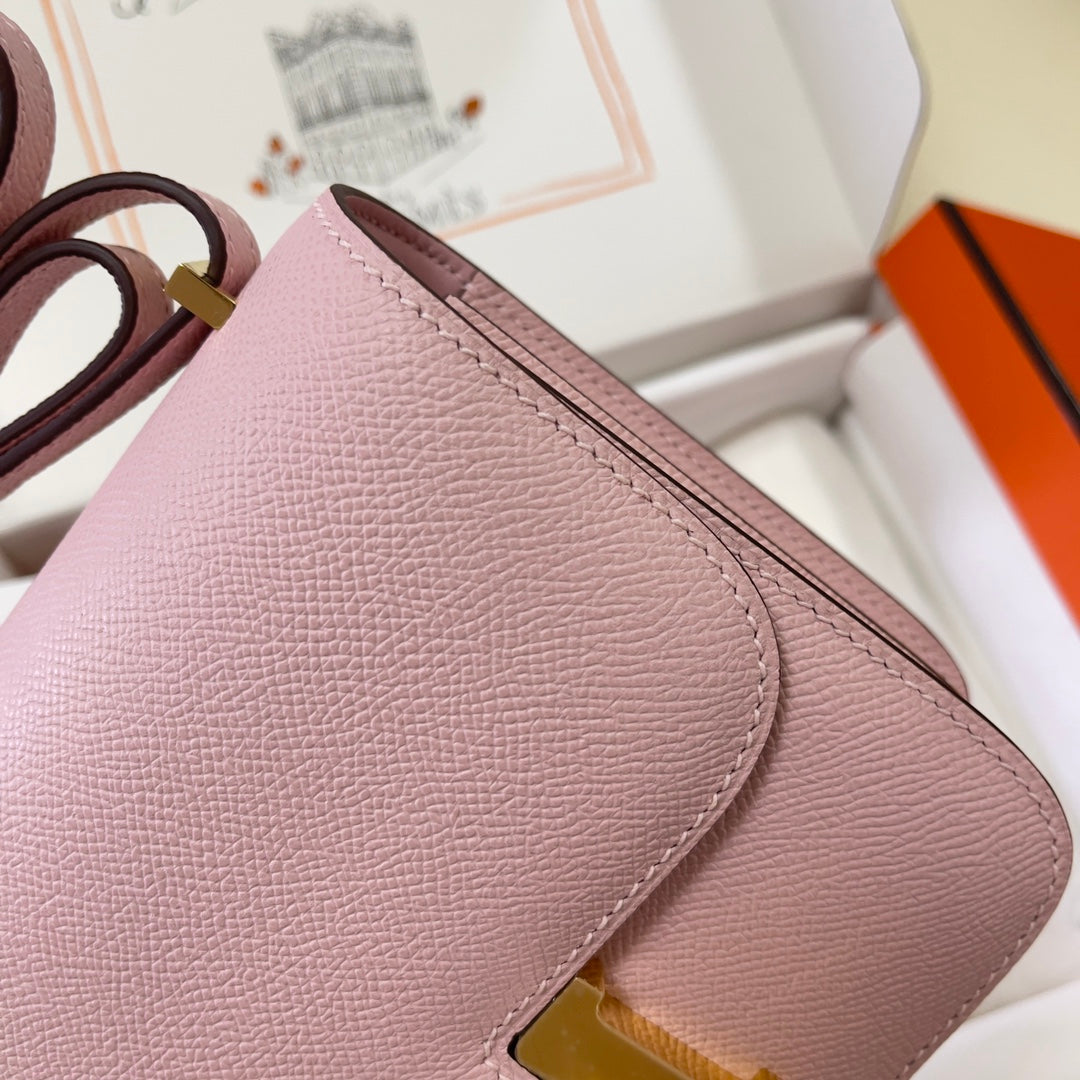 Hermes Constance Bag Light Pink Epsom Leather Gold H2530