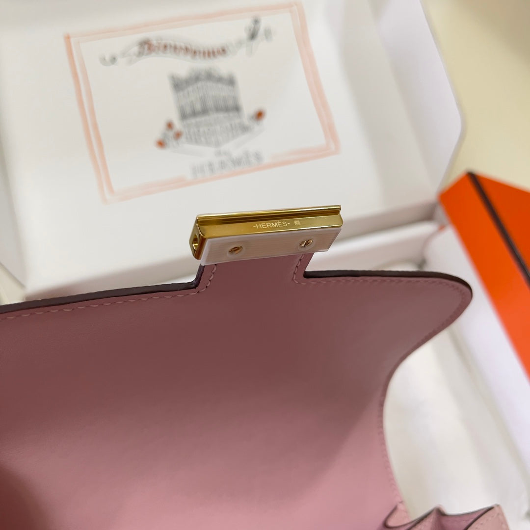 Hermes Constance Bag Light Pink Epsom Leather Gold H2530