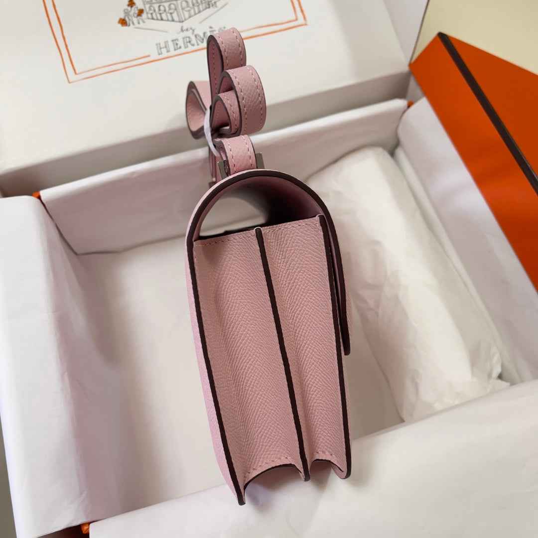 Hermes Constance Bag Light Pink Epsom Leather Silver H2531