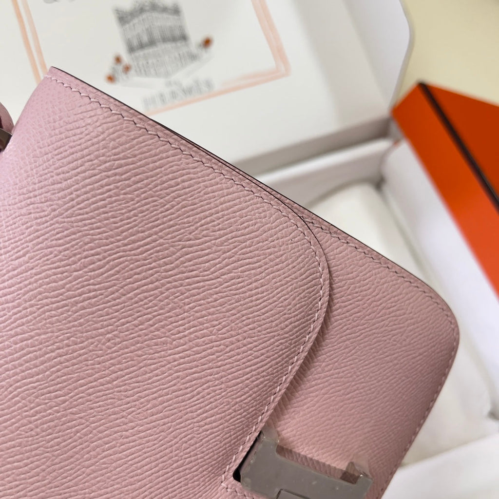 Hermes Constance Bag Light Pink Epsom Leather Silver H2531