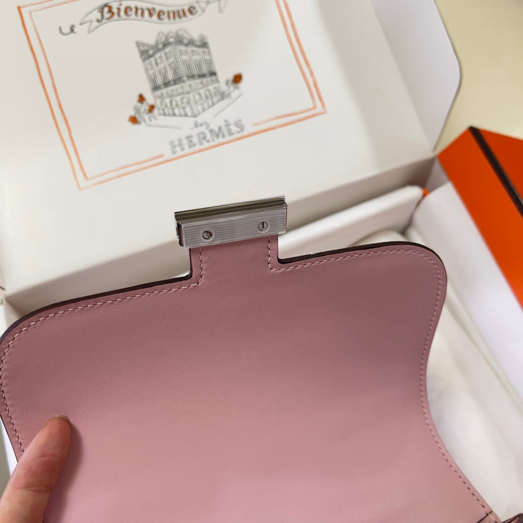 Hermes Constance Bag Light Pink Epsom Leather Silver H2531