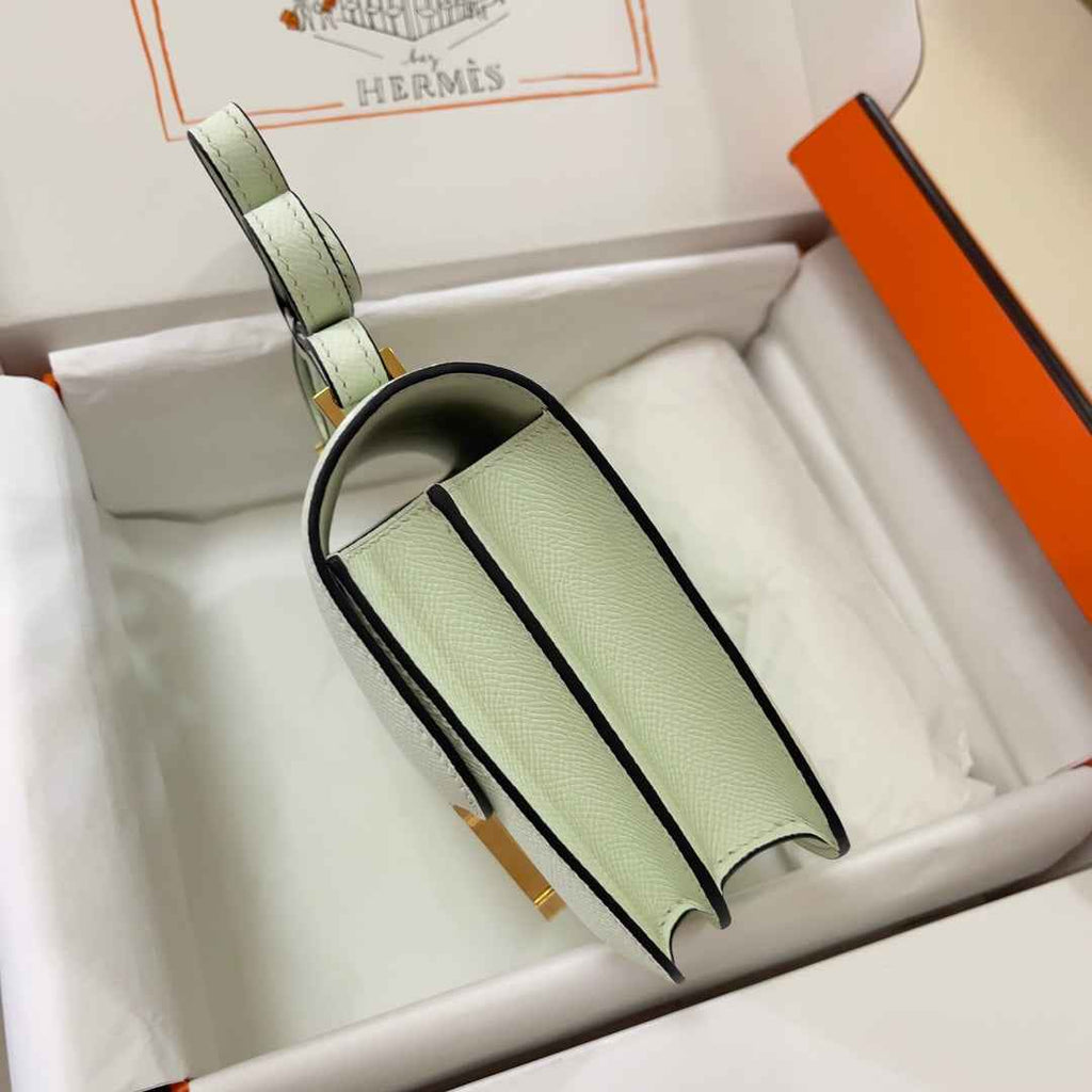 Hermes Constance Bag Light Green Epsom Leather Gold H2534