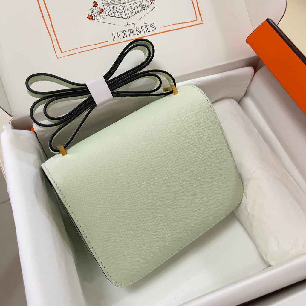 Hermes Constance Bag Light Green Epsom Leather Gold H2534