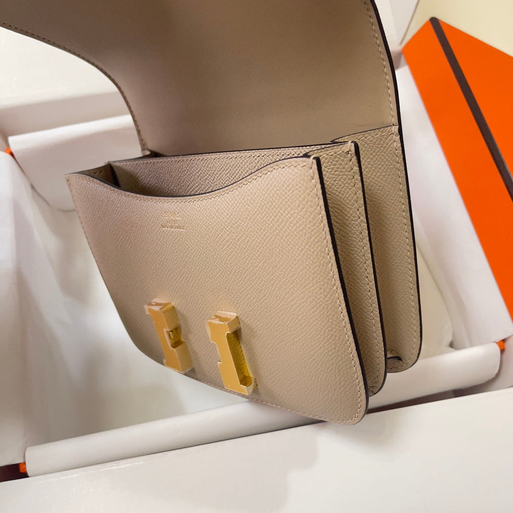 Hermes Constance Bag Epsom Gray Leather Gold H2540