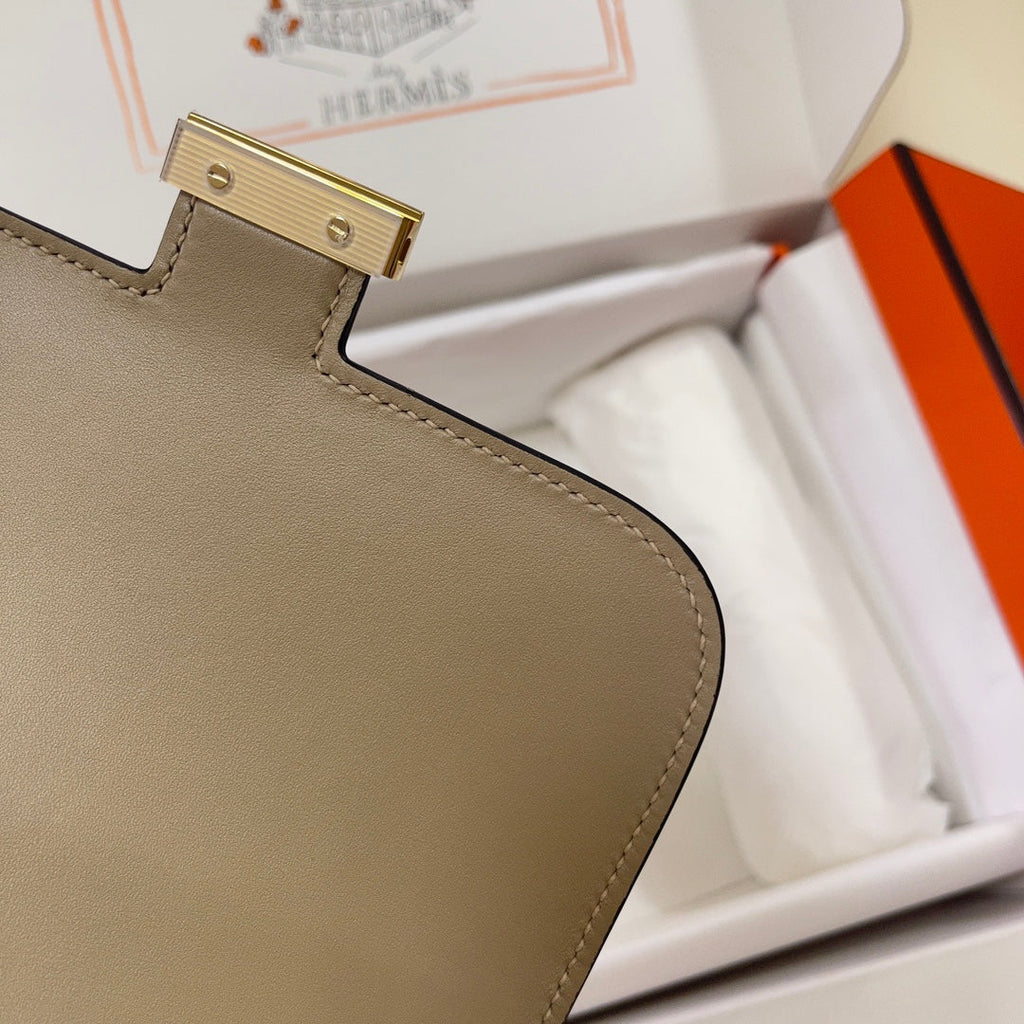 Hermes Constance Bag Epsom Gray Leather Gold H2540