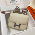 Hermes Constance Bag Epsom Beige Leather Silver H2545