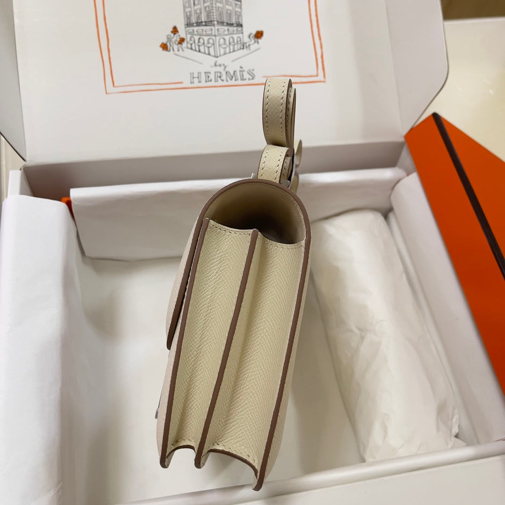 Hermes Constance Bag Epsom Beige Leather Silver H2545
