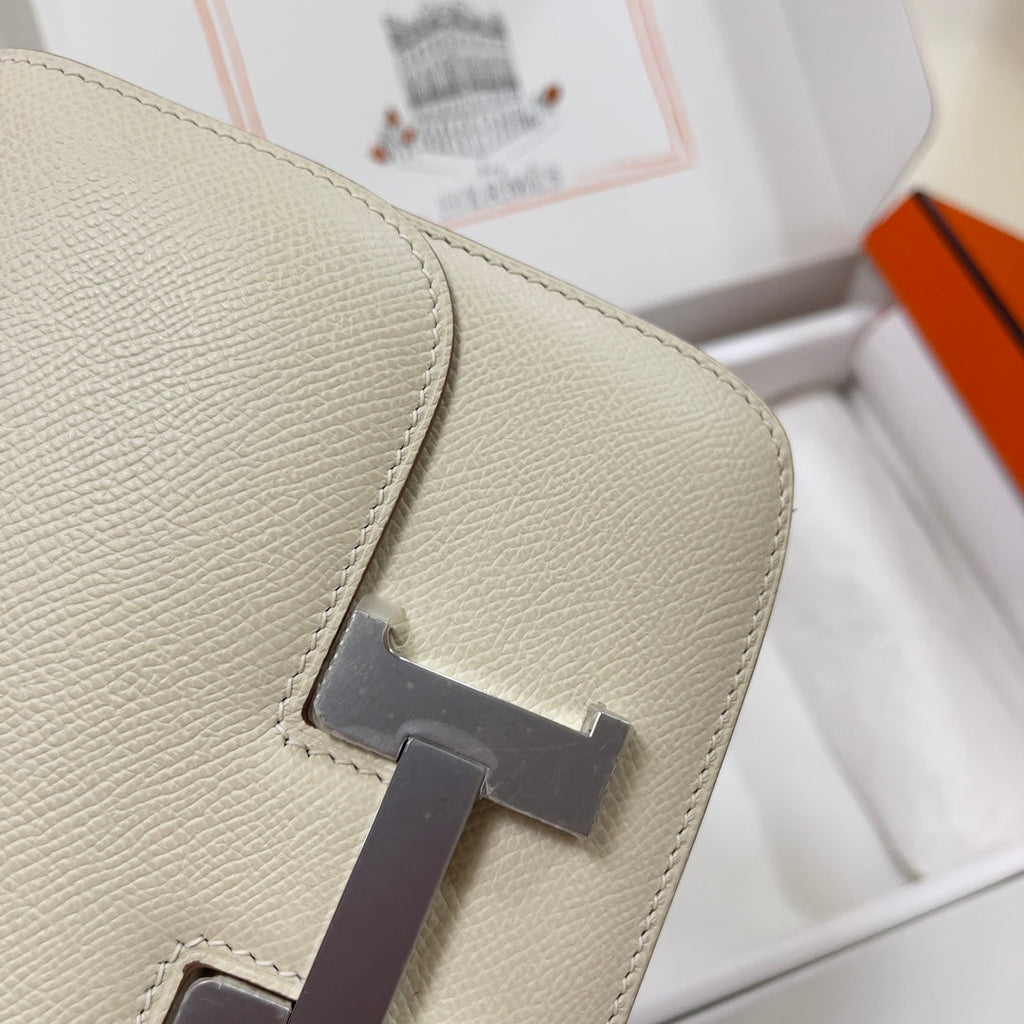 Hermes Constance Bag Epsom Beige Leather Silver H2545