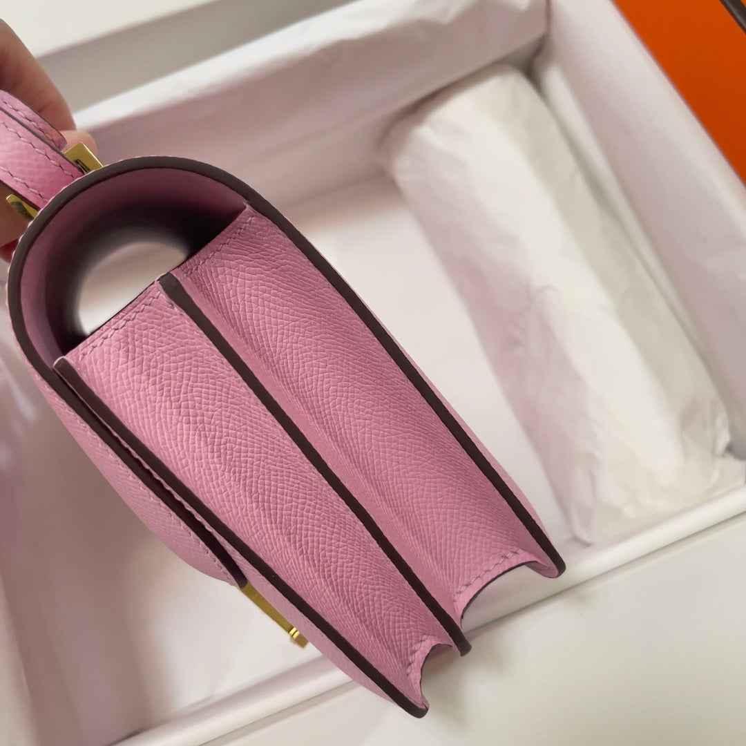 Hermes Constance Bag Epsom Pink Purple Leather Gold H2550