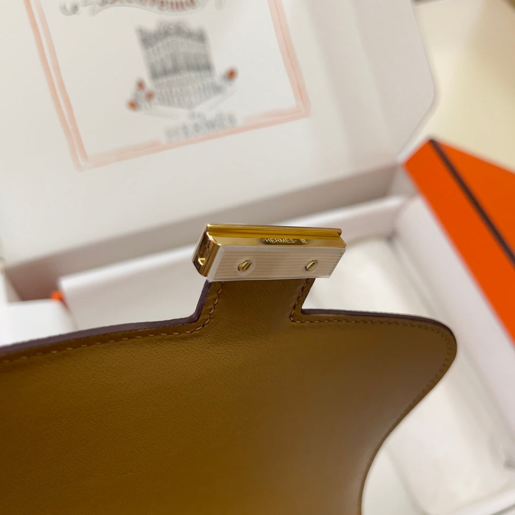 Hermes Constance Bag Epsom Tan Leather Gold H2552