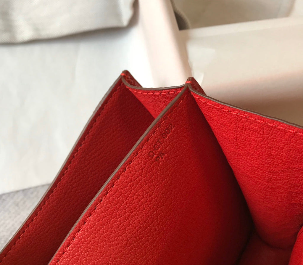 Hermes Constance Bag Red Crocodile Leather Gold H2807