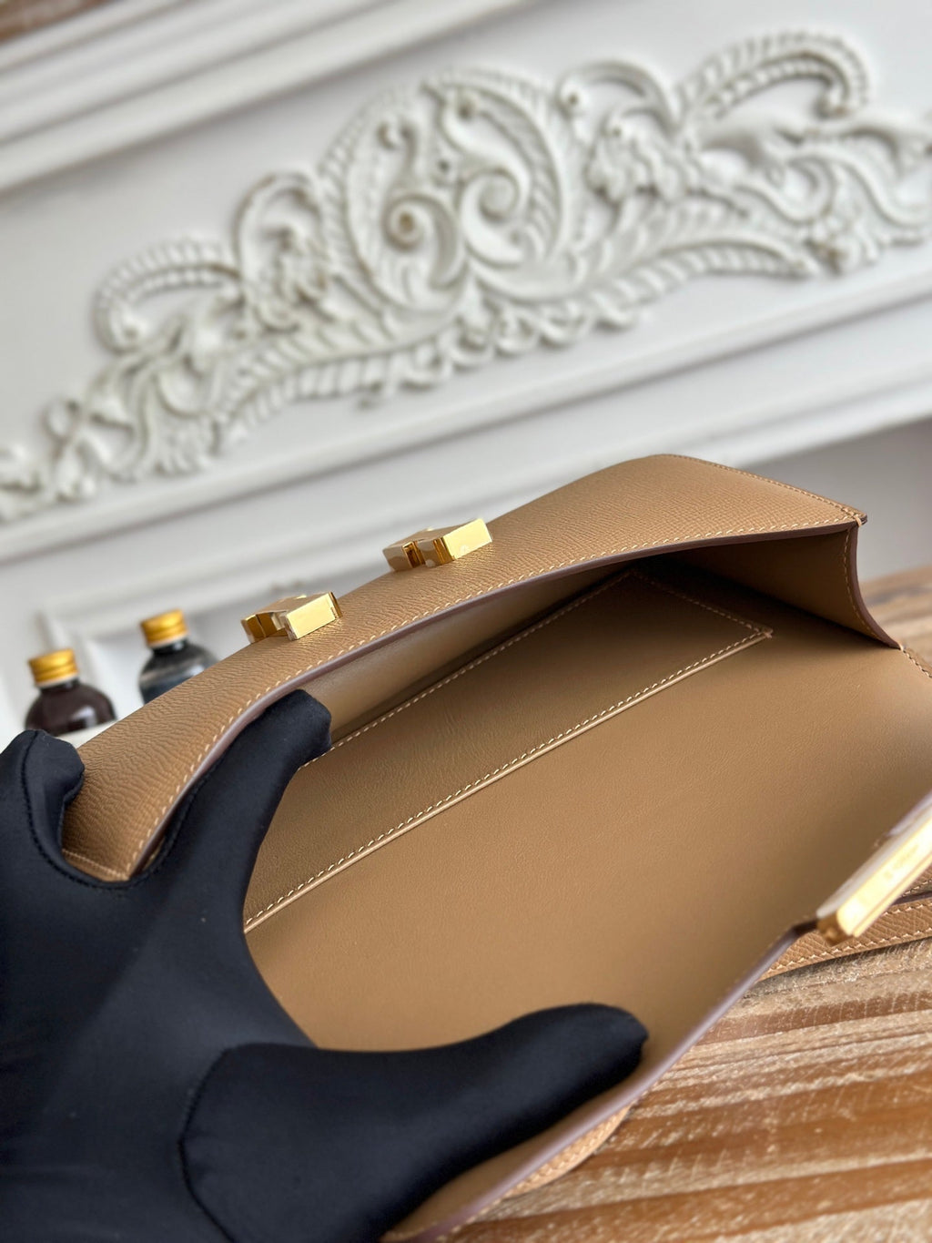 Hermès Constance bag in Apricot Epsom leather H382684