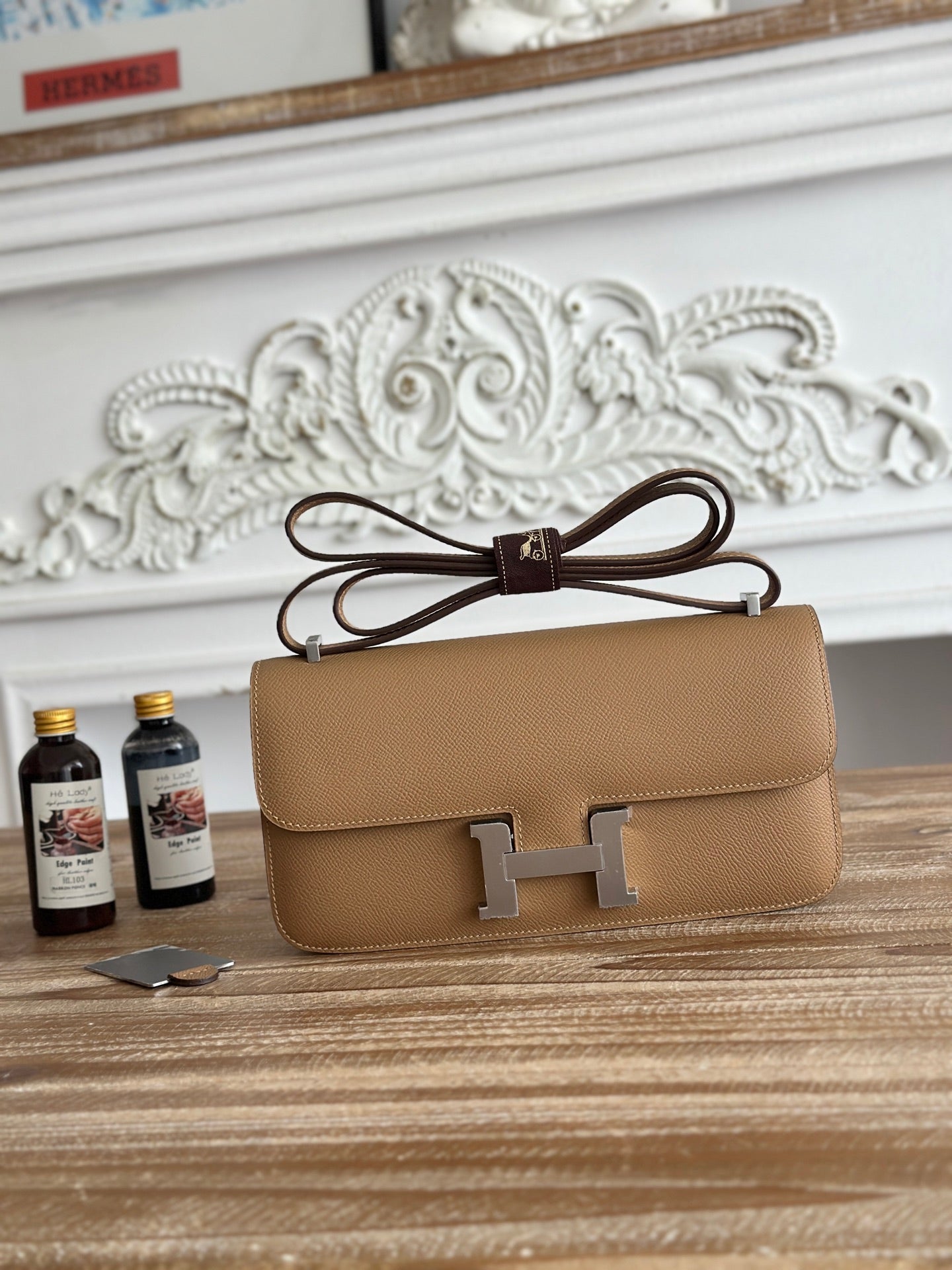Hermès Constance bag in Apricot Epsom leather H382684