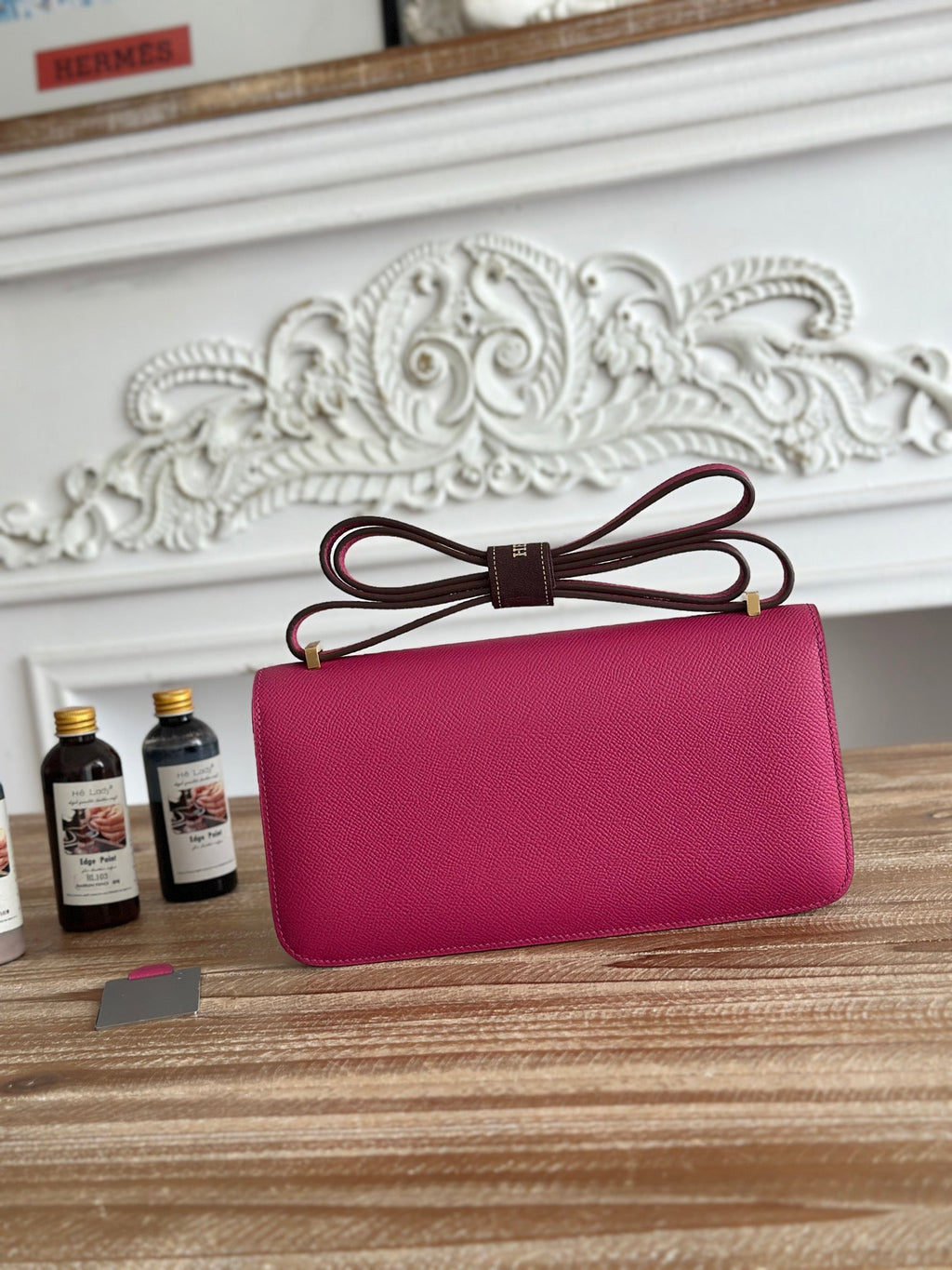 Hermès Constance bag in Dark Plum Epsom leather H382686