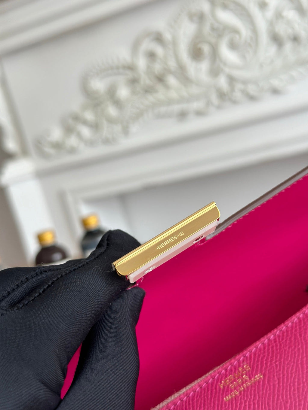 Hermès Constance bag in Dark Plum Epsom leather H382686