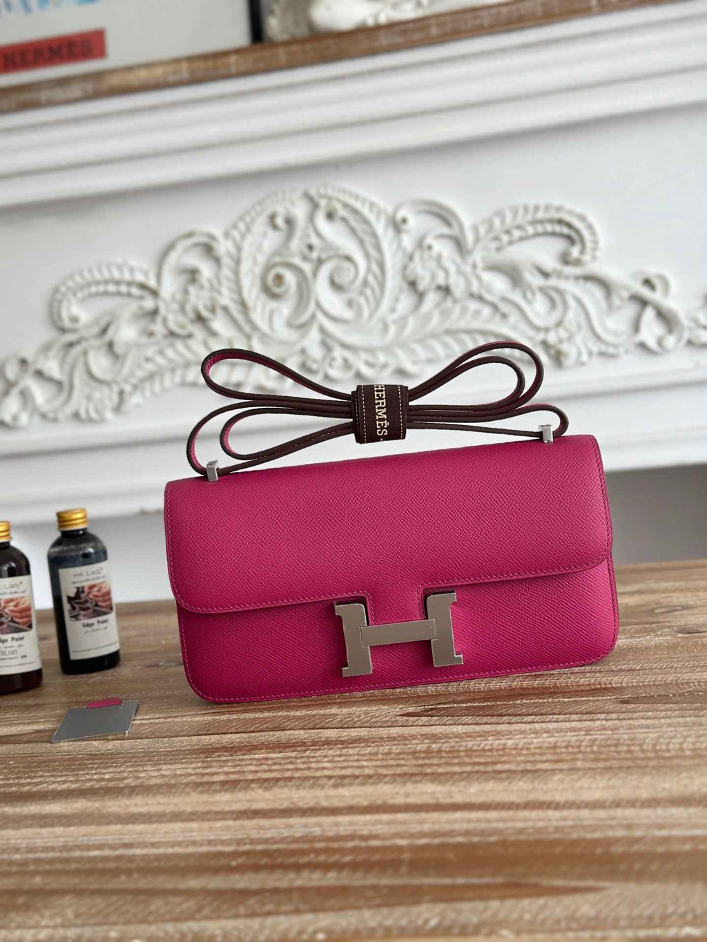 Hermès Constance bag in Dark Plum Epsom leather H382686