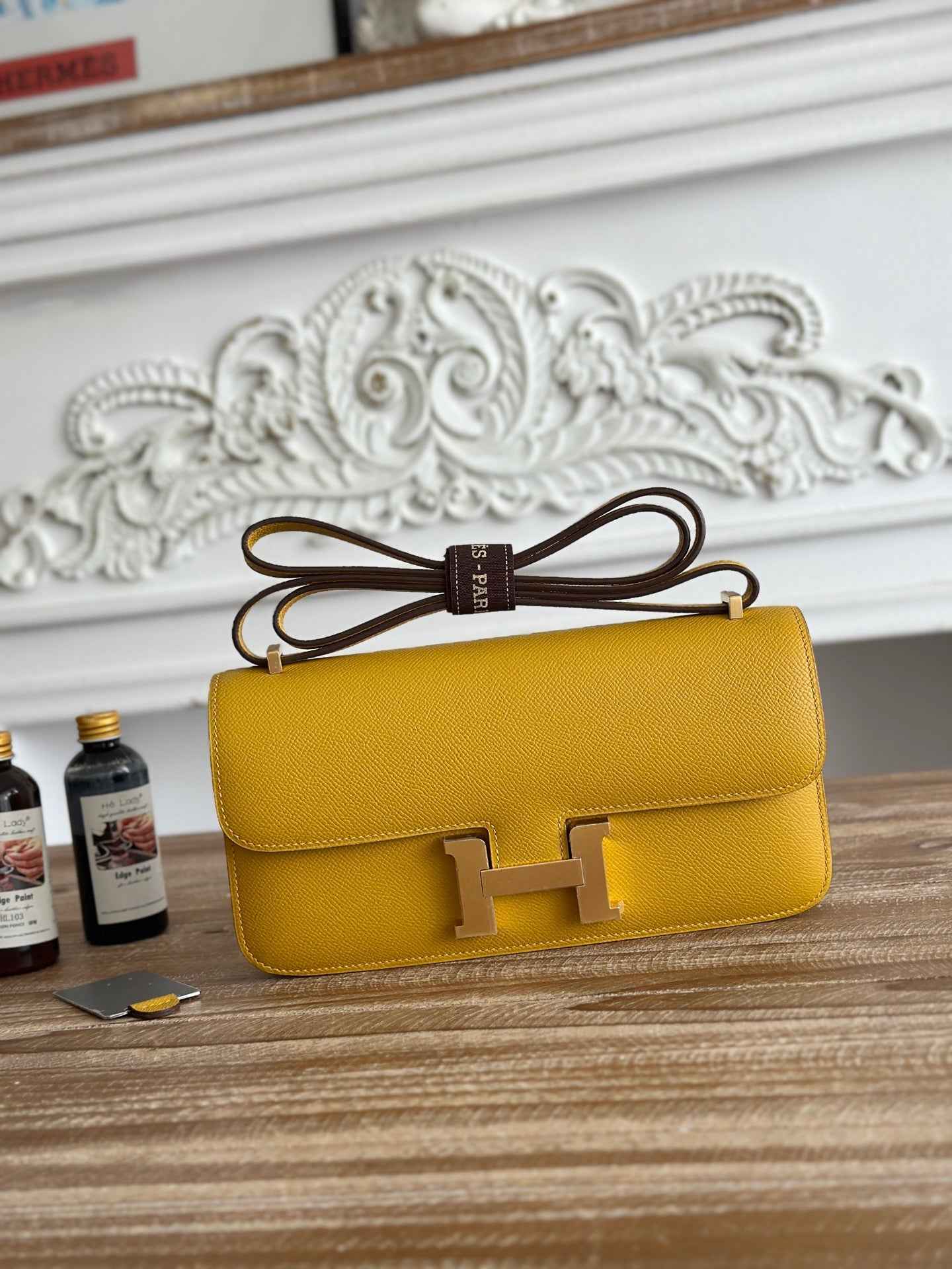 Hermès Constance bag in Yellow Epsom leather H382687