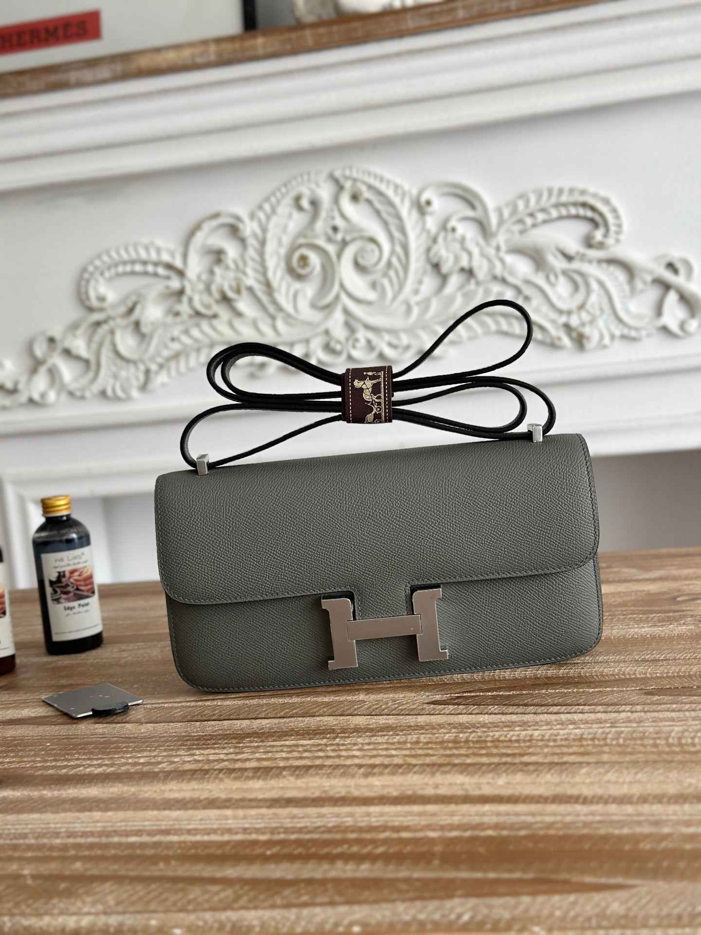 Hermès Constance bag in Dark Gray Epsom leather H382690