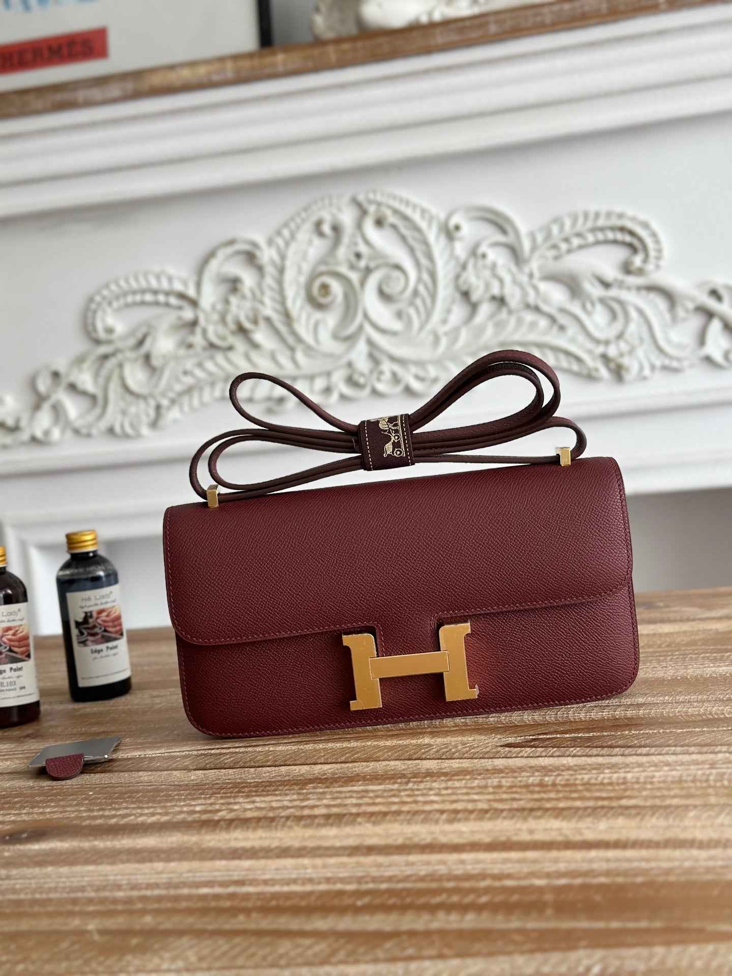 Hermès Constance bag in Wine Red Epsom leather H382691