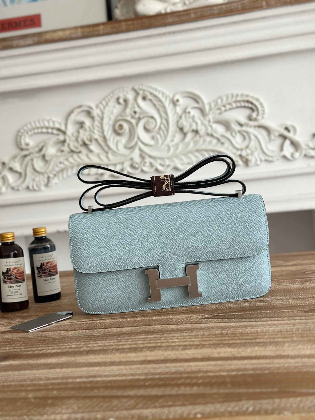 Hermès Constance bag in Light Blue Epsom leather H382681