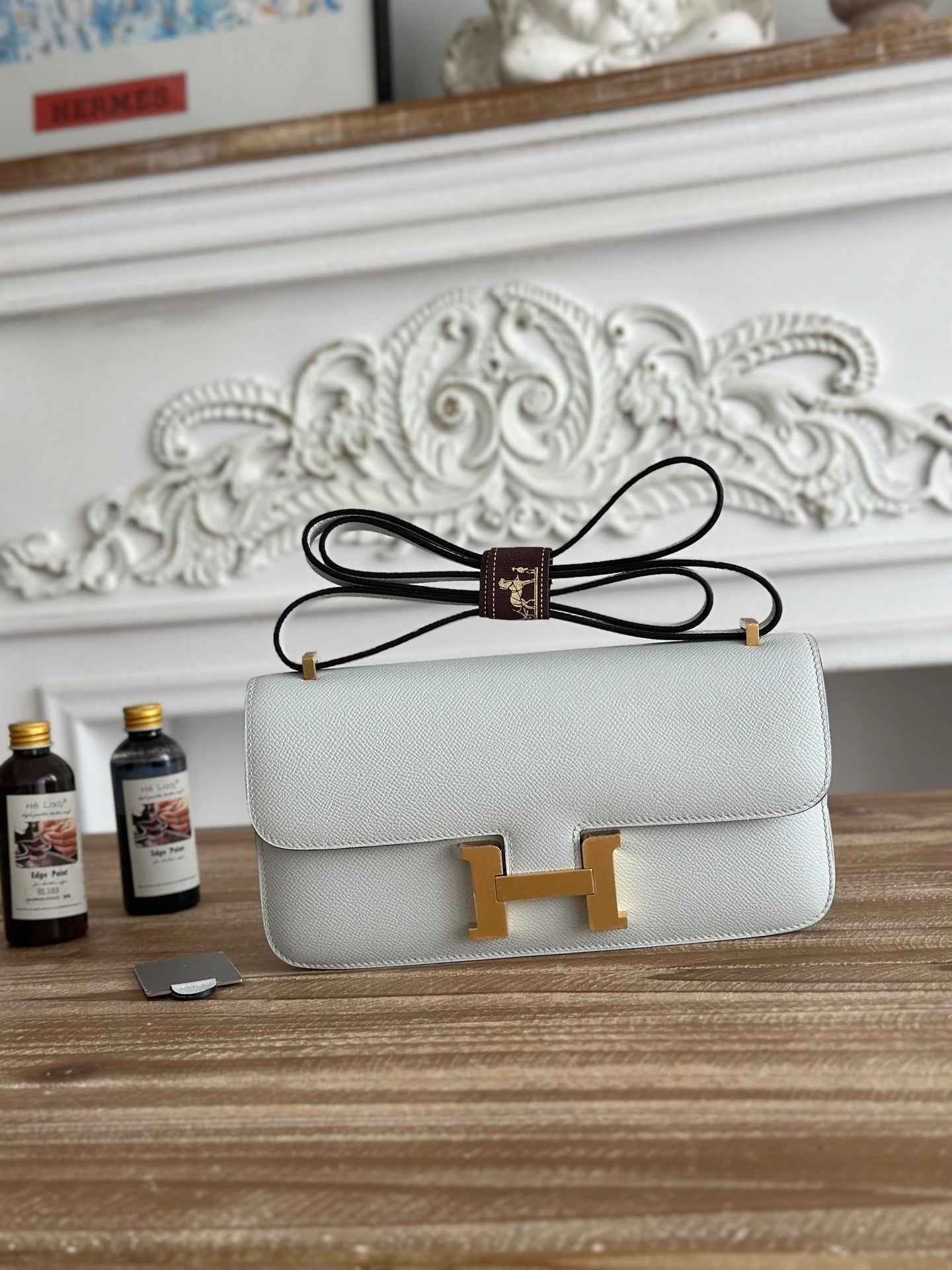 Hermès Constance bag in Light Gray Epsom leather H382692