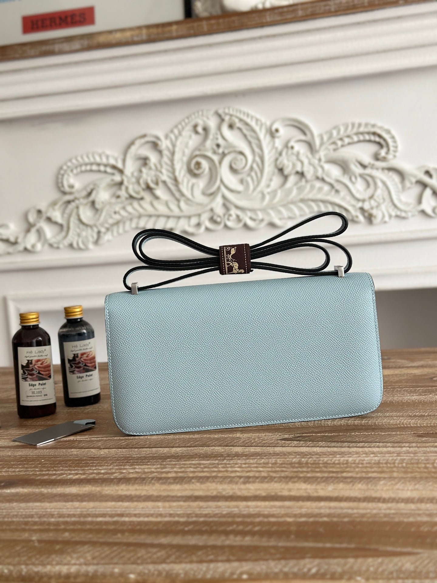 Hermès Constance bag in Light Blue Epsom leather H382681