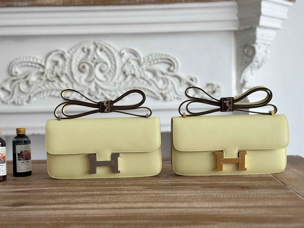 Hermès Constance bag in Light Yellow Epsom leather H382694