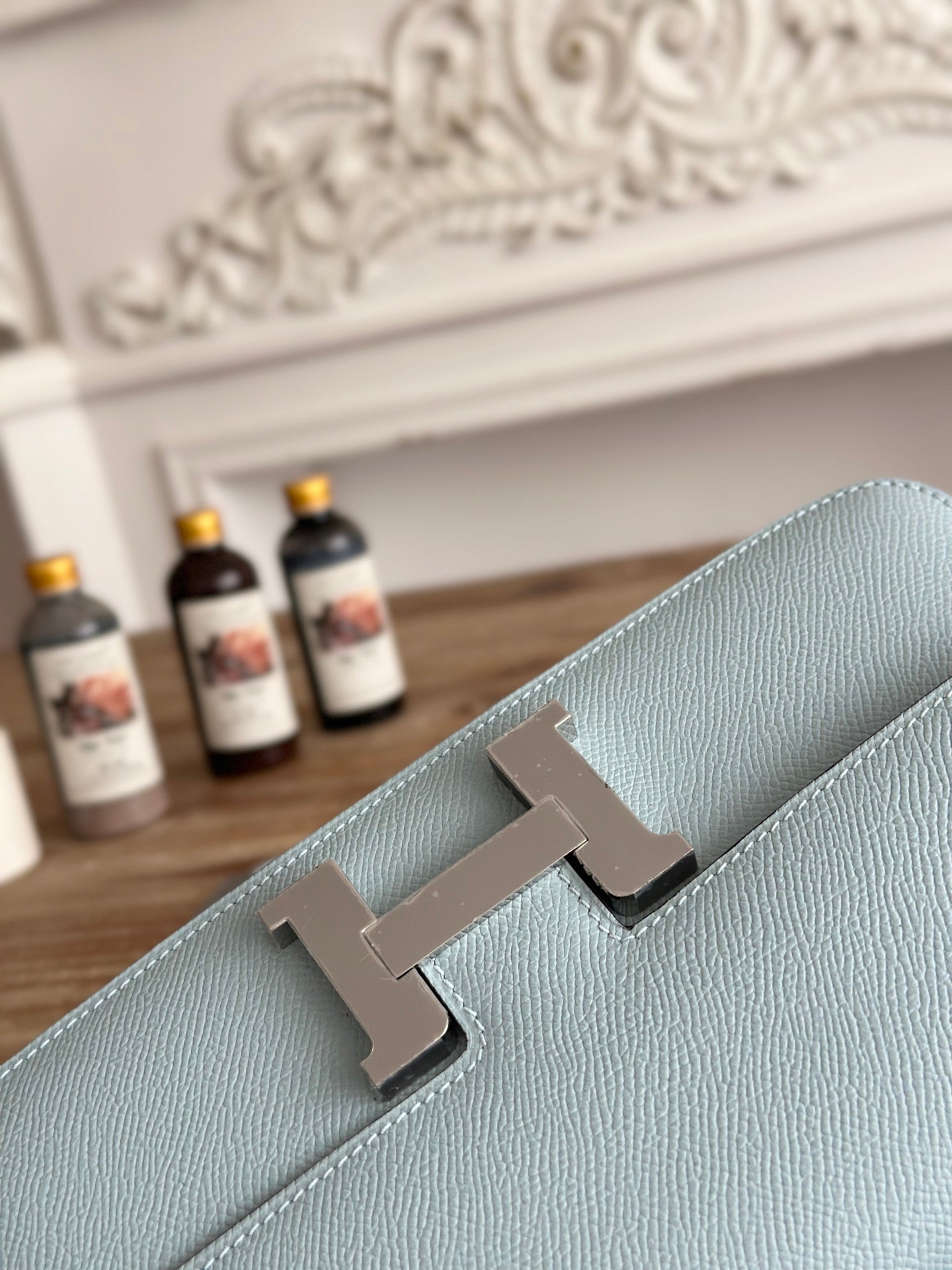 Hermès Constance bag in Light Blue Epsom leather H382681