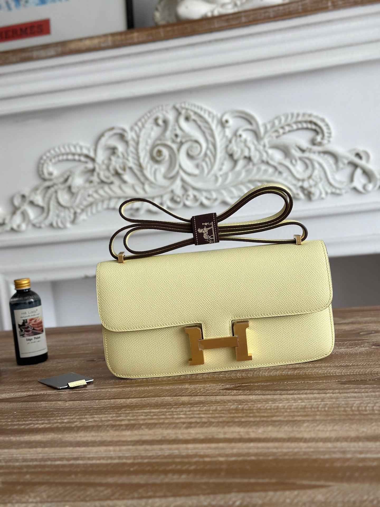 Hermès Constance bag in Light Yellow Epsom leather H382694