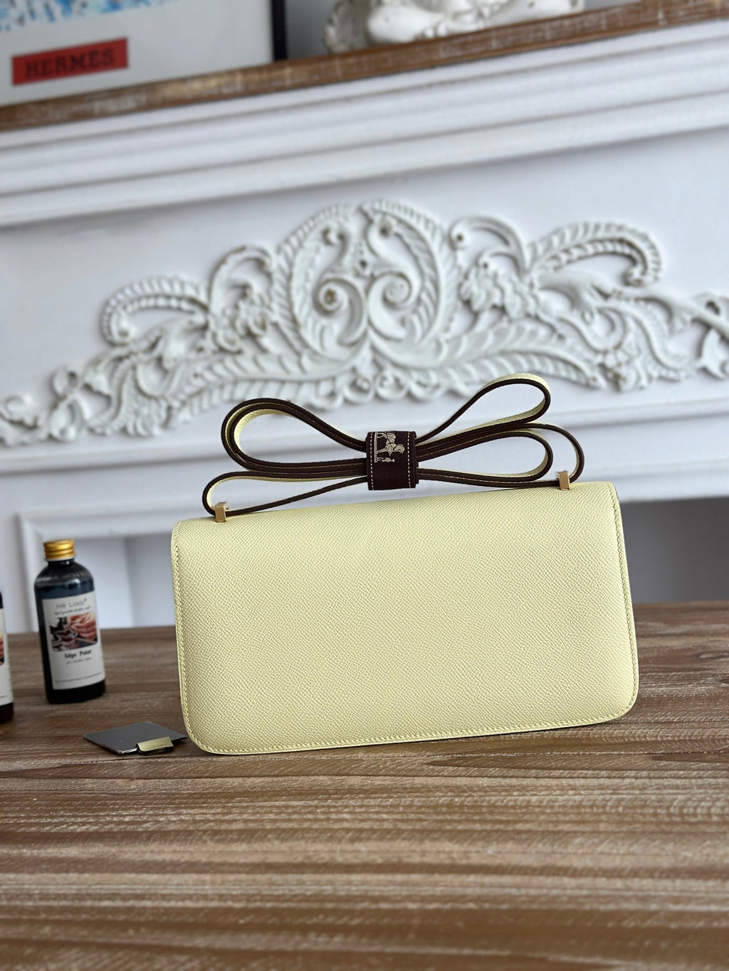 Hermès Constance bag in Light Yellow Epsom leather H382694