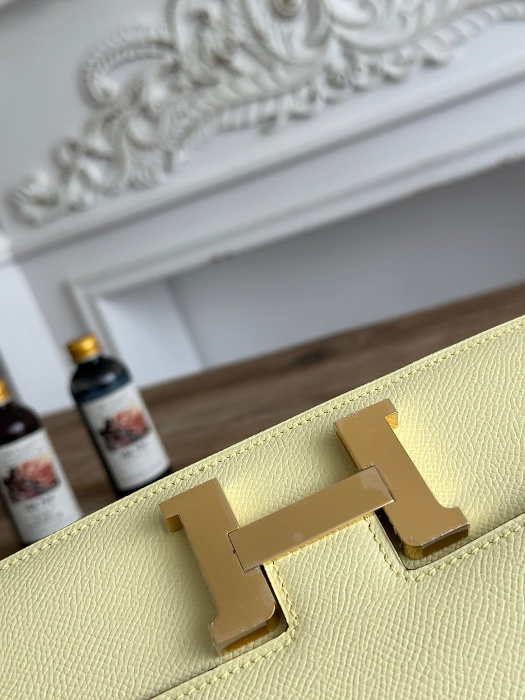 Hermès Constance bag in Light Yellow Epsom leather H382694