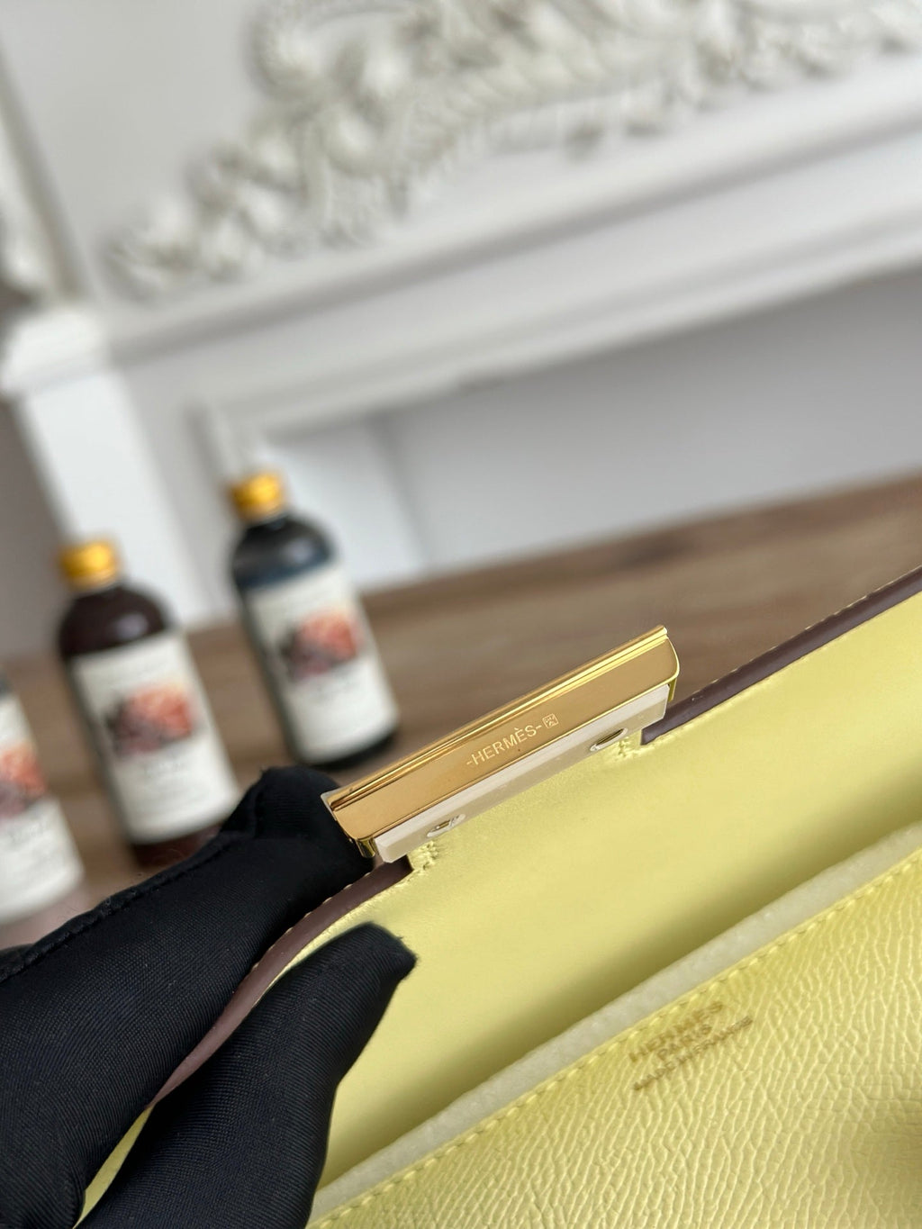 Hermès Constance bag in Light Yellow Epsom leather H382694
