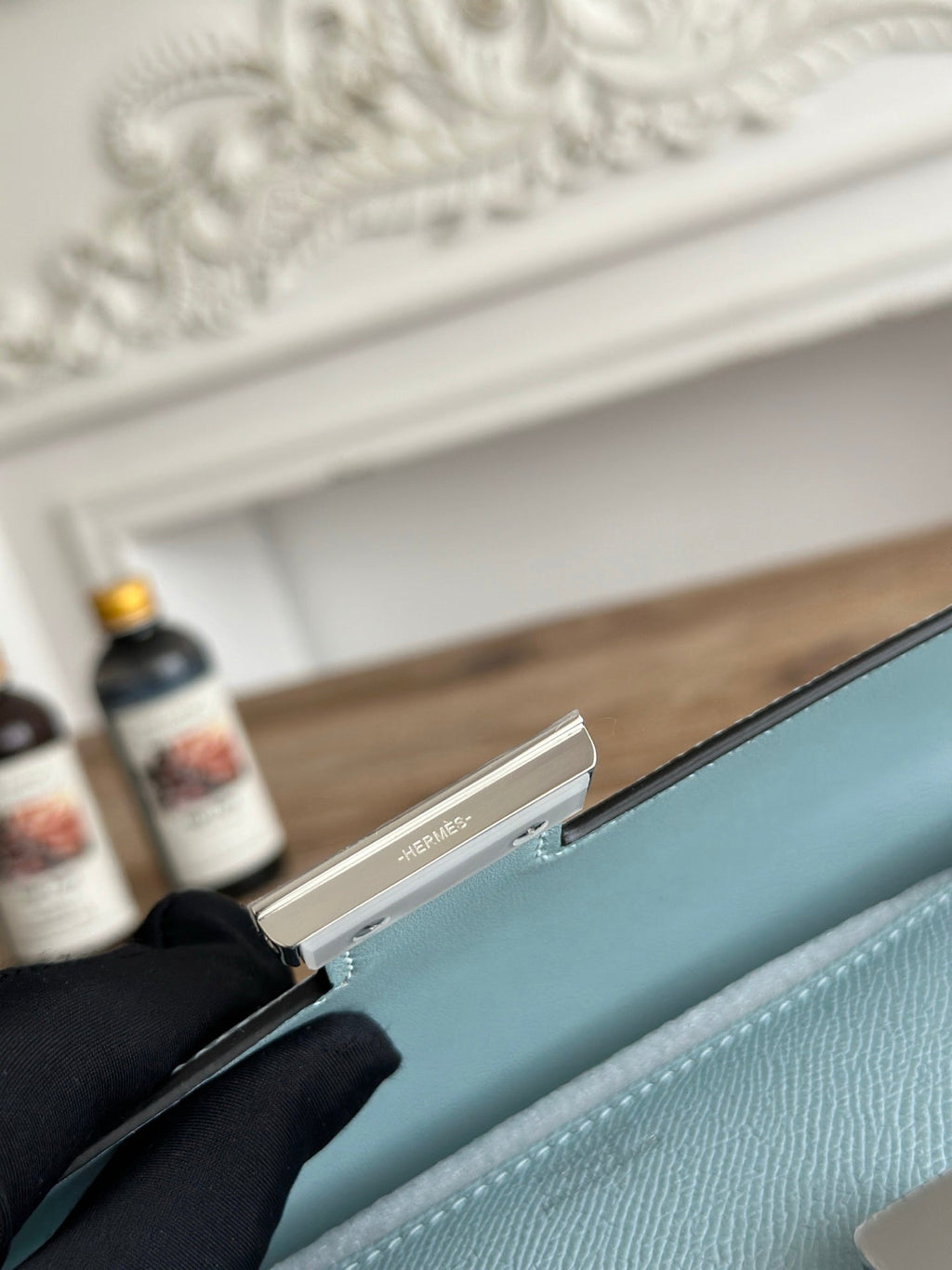 Hermès Constance bag in Light Blue Epsom leather H382681