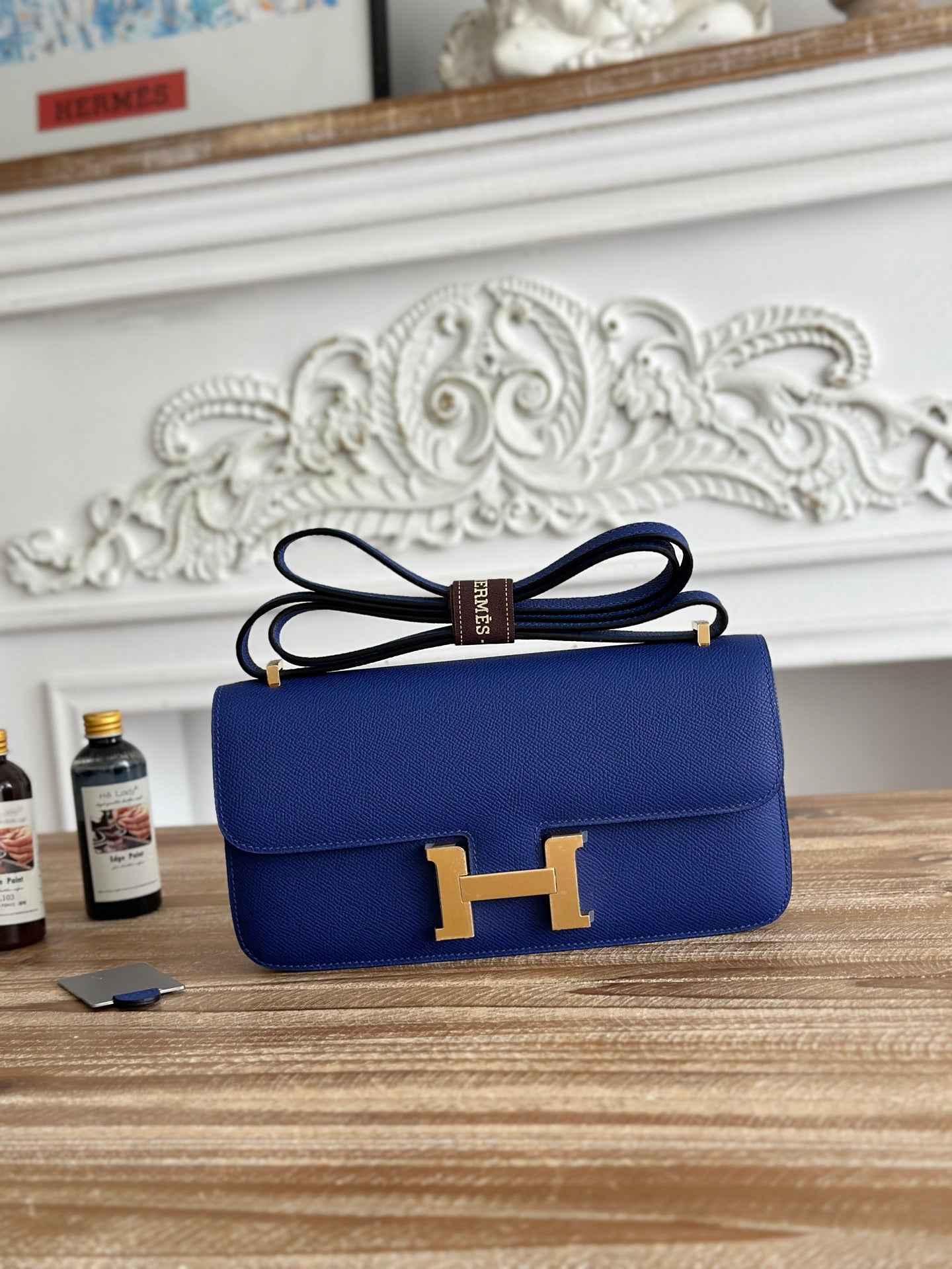Hermès Constance bag in Dark Blue Epsom leather H382696